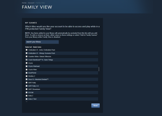 Steam Family View Setup