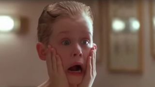 Home Alone's Kevin McAllister in the famous hands-on-face pose.