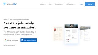 VisualCV website screenshot