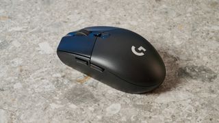 Photograph of the Logitech G305 Lightspeed wireless gaming mouse