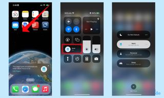 iOS 16 Focus Mode turn off focus mode in Control Center