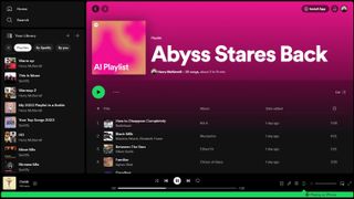 Spotify AI Playlist screenshot