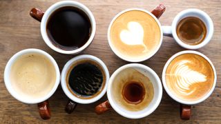 National Coffee Day, used coffee cups on a table