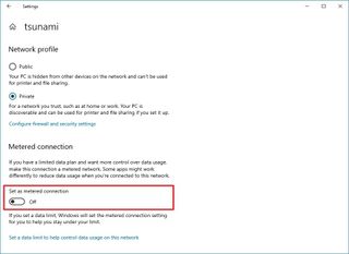 Disable metered connection to install Windows 11