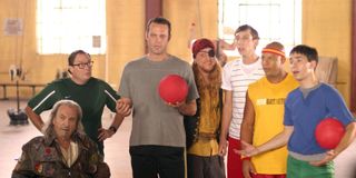 Dodgeball cast Rip Torn Stephen Root Vince Vaughn Alan Tudyk Joel Moore Chris Williams Justin Long