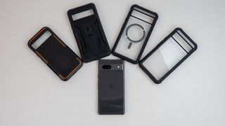 Poetic Google Pixel 8a cases with a Pixel 7a for comparison