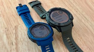 The Garmin Instinct 2X Solar and 2 Solar side-by-side