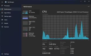 Task Manager dark mode