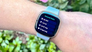 Fitbit Sense 2 post-workout stats summary