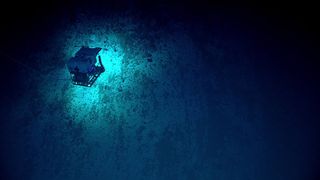 Deep Discoverer exploring the seamount wall at Subducting Guyot 1.