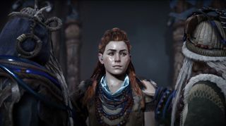 Aloy being made a Seeker in Horizon Zero Dawn.