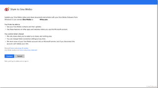 Sina Weibo Microsoft Account