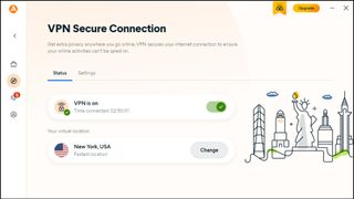 Avast One Gold: VPN connected.