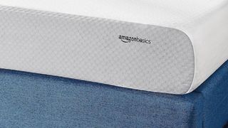 A close-up shot of the Amazon Basics Memory Foam Mattress