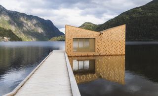 Water walkway to Soria Moria Sauna spa, Dalen, Norway