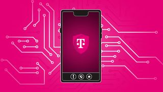 t-mobile logo on smartphone graphic