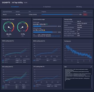 Dashboard for Gigabyte AI TOP utility