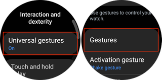 How to customize Universal Gestures on Galaxy Watch