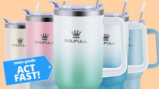 Soufull 40-ounce Stainless Steel Travel Tumbler.