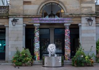 Bright colours throughout the installation in honour of the images