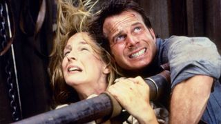 Helen Hunt as Jo Harding and Bill Paxton as Bill Harding in 1996 &quot;Twister&quot; movie