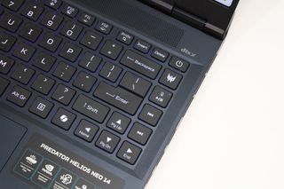 Acer Predator Helios Neo 14 keyboard closeup