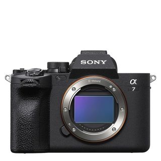 Sony A7 IV on a white background