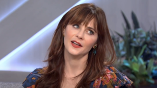 zooey deschanel on the kelly clarkson show in 2022