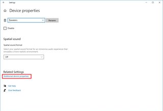 Open additional device properties