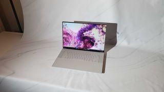 white laptop