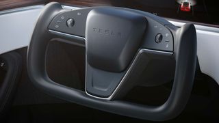 Tesla model s yoke steering wheel