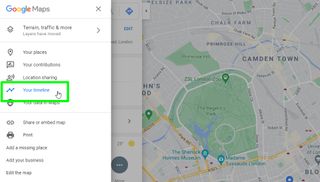 how to view location history in Google Maps