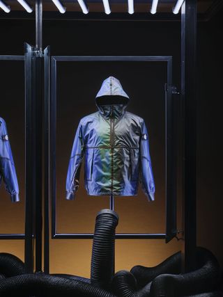 Stone Island jacket as part of Salone installation