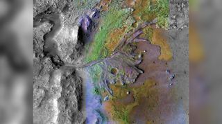 Images of Jezero crater, where Perseverance will touch down on Mars.