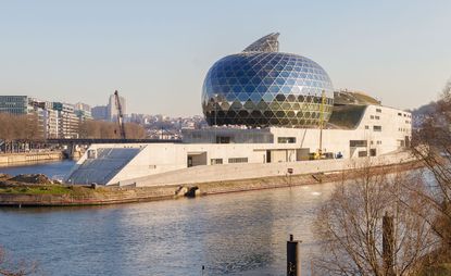 View of building & dome from across the rive