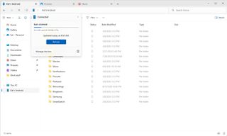 File Explorer phone link integration