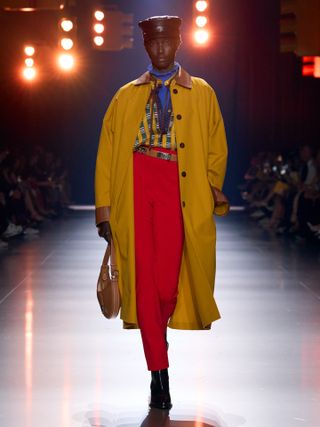 Model walks Hermes A/W 2024 second chapter runway show