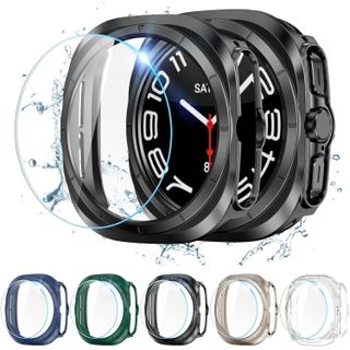 KIMILAR 5 Pack Galaxy Watch 7 Ultra Screen Protector Case 47mm