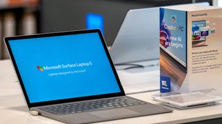 Surface Laptop 5 on a display at Best Buy store