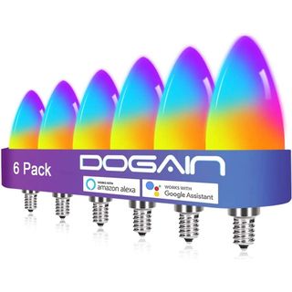 Dogain e12 candle light bulbs RGB