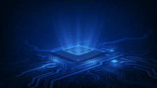 Illustration of chip processor background circuit board