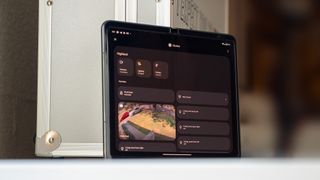 The new Google Home device management UI on a Google Pixel Fold