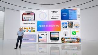 Apple&#039;s Craig Federighi presents Apple Intelligence at the 2024 Worldwide Developers Conference (WWDC).