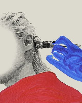 Illustrations of 15 step Korean scalp treatment by Lucie Birant