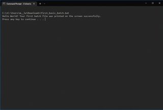 Run batch file from Command Prompt