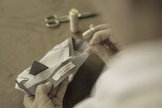 The making of a Luca Faloni Linen Cap