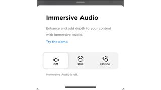 Immersive Audio setting on Bose QC Ultra Headphones