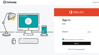 GoDaddy's sign in page for Microsoft 365 email users