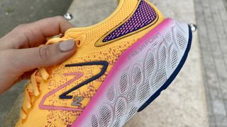 a photo of the midsole of the New Balance 1080v12