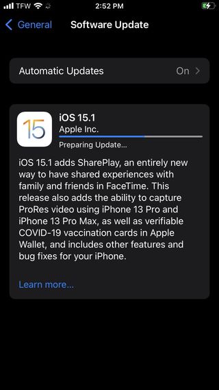 How to update to iOS 15.1